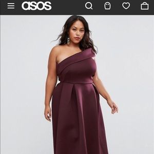 High low formal dress in eggplant from ASOS.